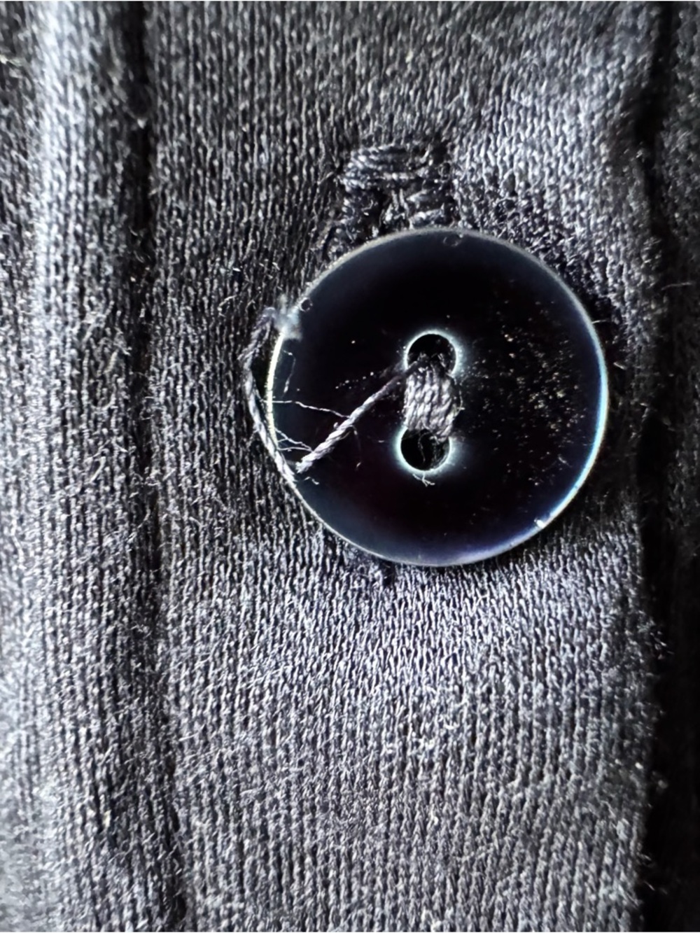 Hanro Navy Blue Modal / Silk Button Down Sleep Shirt - Picture 9 of 13